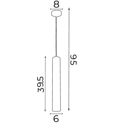 Chandelier on a string NEST 1xGU10/8W/230V white/shiny chrome