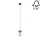 Chandelier on a string NETUNO 1xE27/60W/230V oak - FSC certified