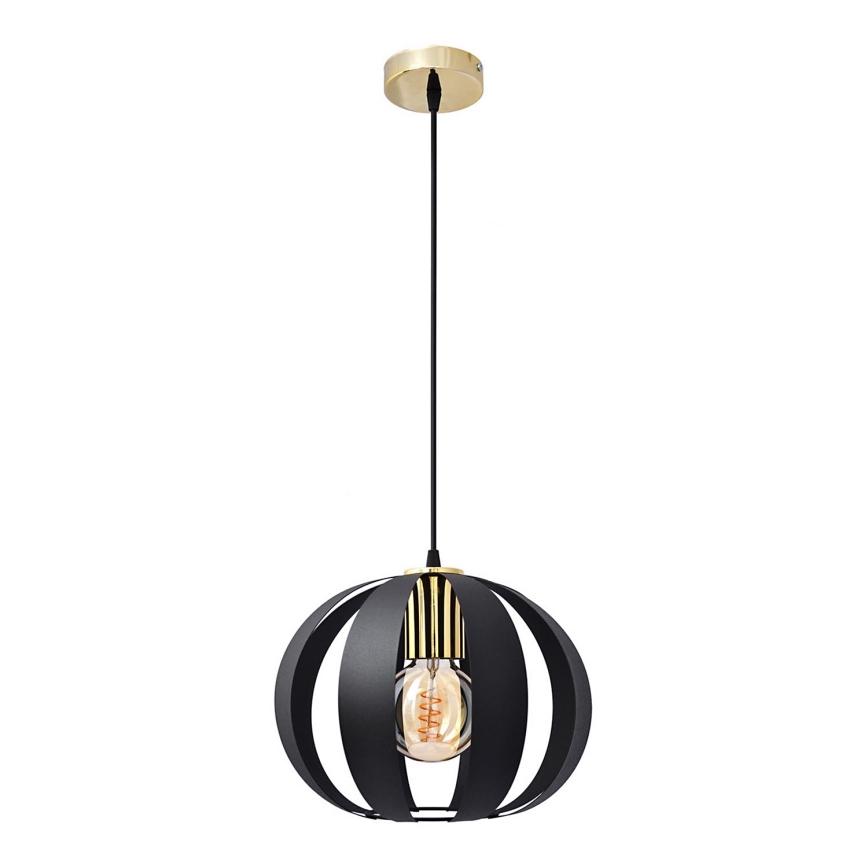 Chandelier on a string NEWTON 1xE27/15W/230V black/gold