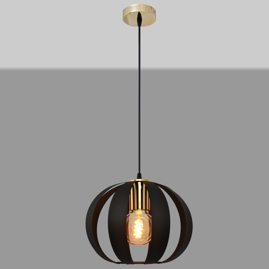Chandelier on a string NEWTON 1xE27/15W/230V black/gold