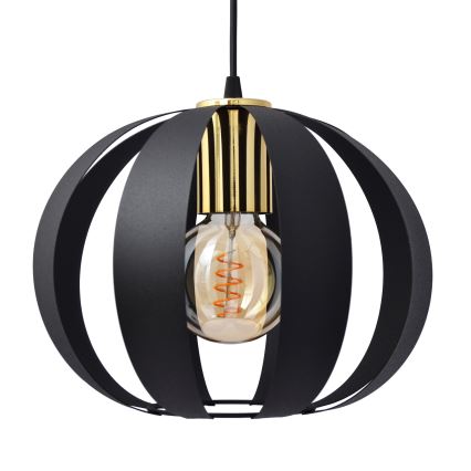 Chandelier on a string NEWTON 1xE27/15W/230V black/gold
