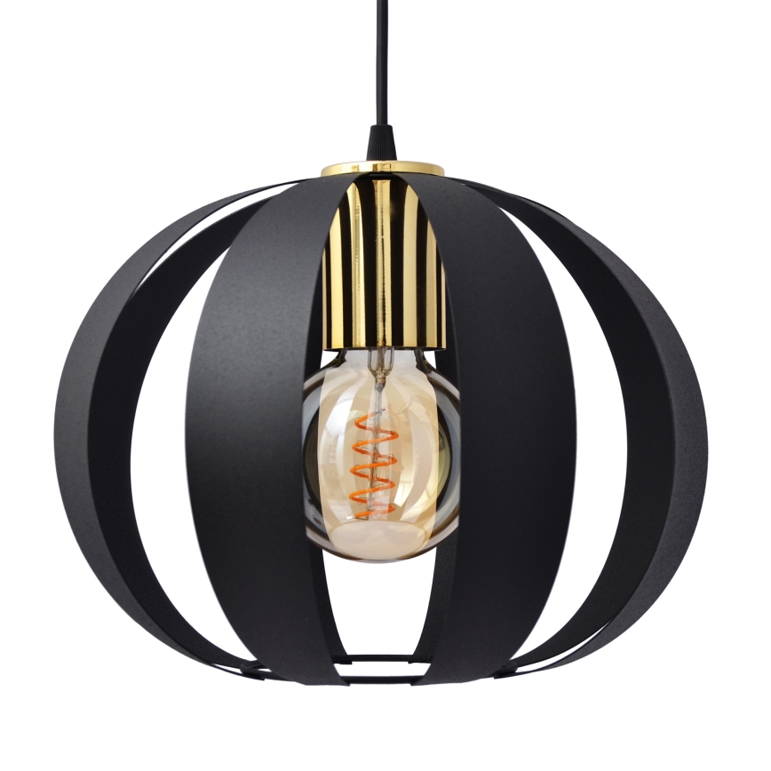 Chandelier on a string NEWTON 1xE27/15W/230V black/gold