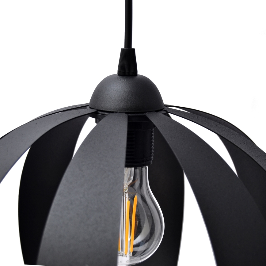 Chandelier on a string NEWTON 1xE27/15W/230V black
