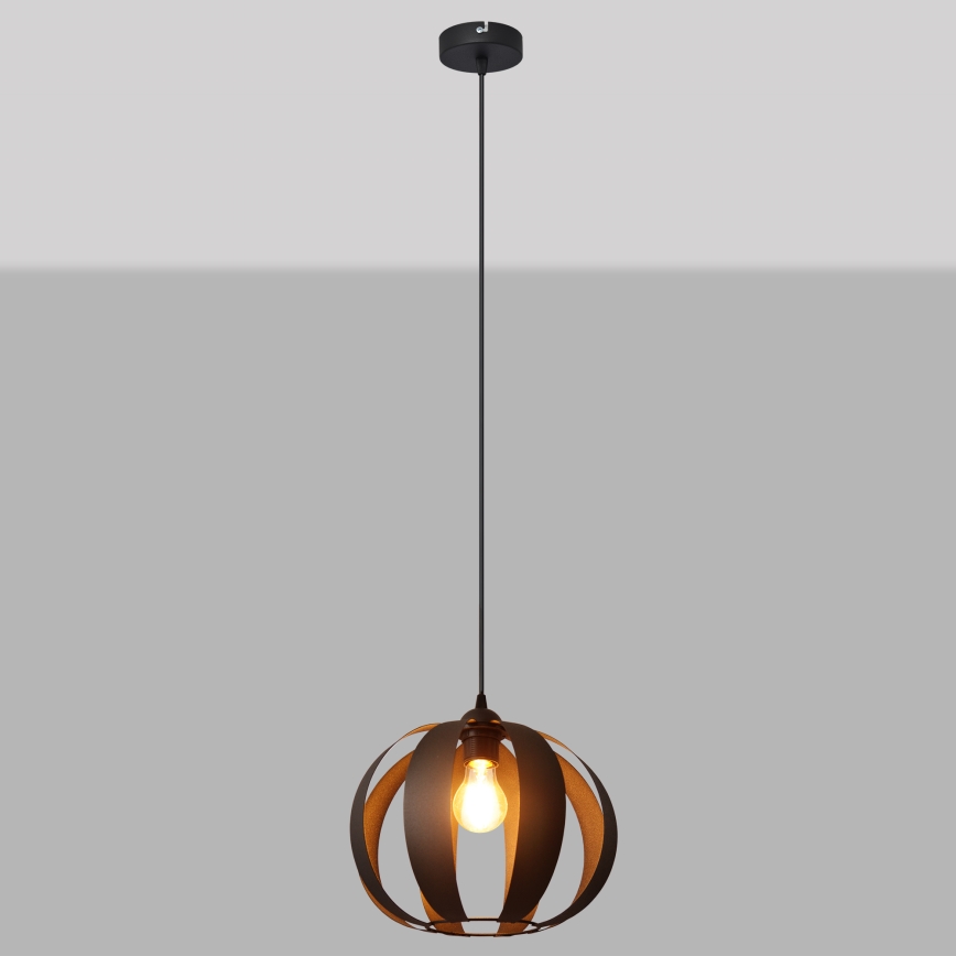Chandelier on a string NEWTON 1xE27/15W/230V black