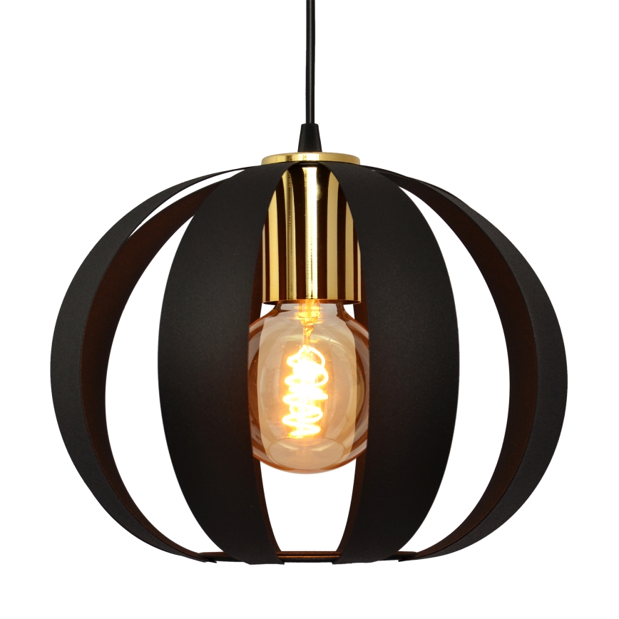 Chandelier on a string NEWTON 3xE27/15W/230V black/gold