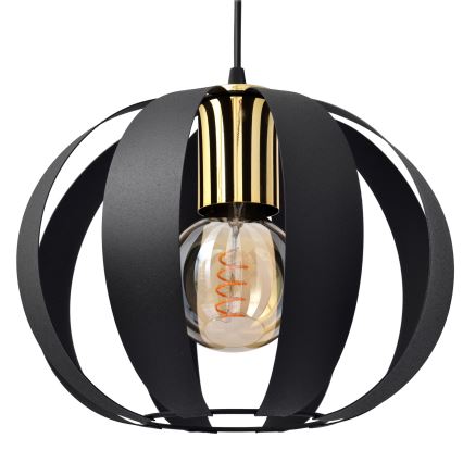 Chandelier on a string NEWTON 3xE27/15W/230V black/gold