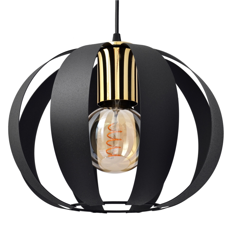 Chandelier on a string NEWTON 3xE27/15W/230V black/gold