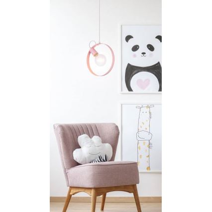 Chandelier on a string NEXO 1xE27/40W/230V pink