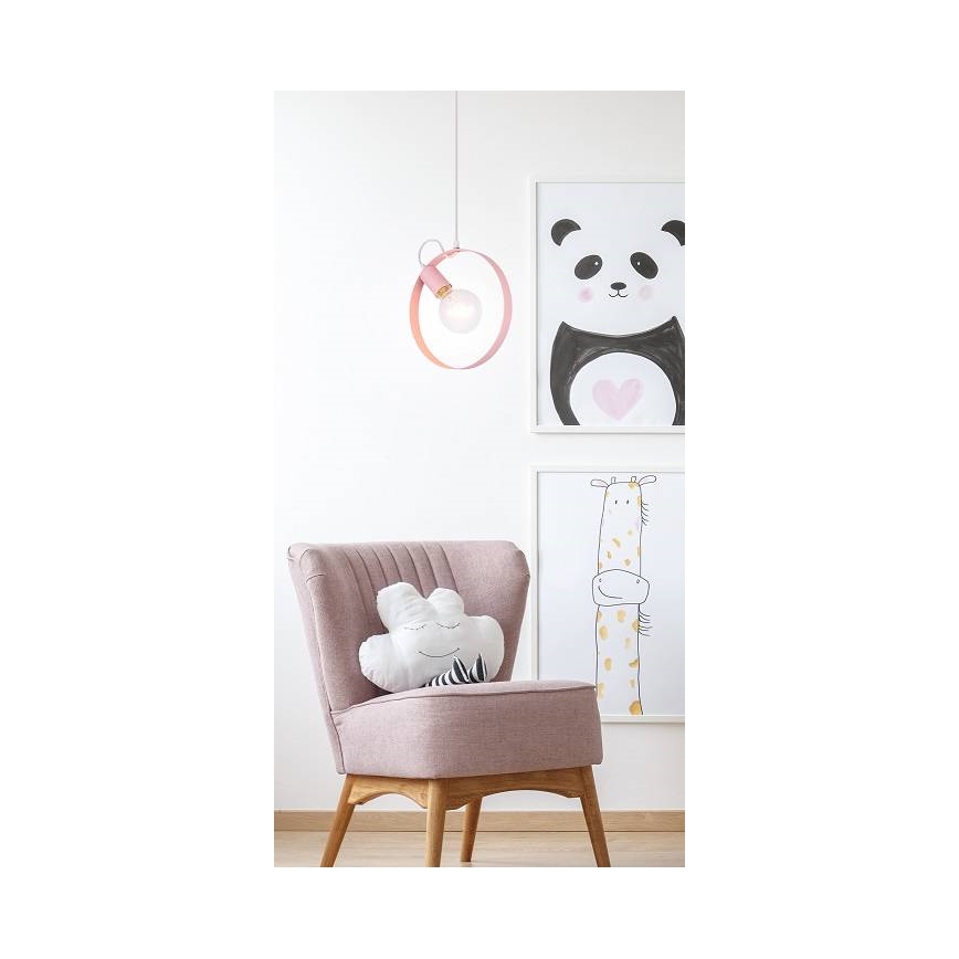 Chandelier on a string NEXO 1xE27/40W/230V pink
