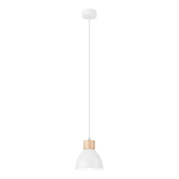 Chandelier on a string NICO 1xE27/60W/230V white/beech