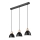 Chandelier on a string NICO 3xE27/60W/230V black/beech