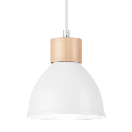 Chandelier on a string NICO 3xE27/60W/230V white/beech