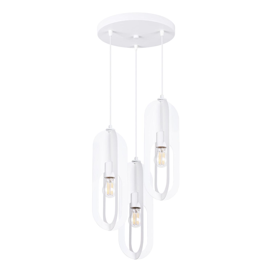 Chandelier on a string NICUS 3xE27/15W/230V white