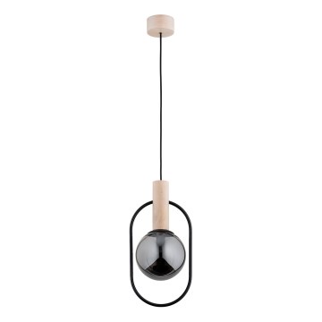 Chandelier on a string NIKI 1xE14/10W/230V black/beige