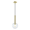 Chandelier on a string NIKO 1xG9/9W/230V d. 15 cm gold