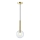 Chandelier on a string NIKO 1xG9/9W/230V d. 15 cm gold