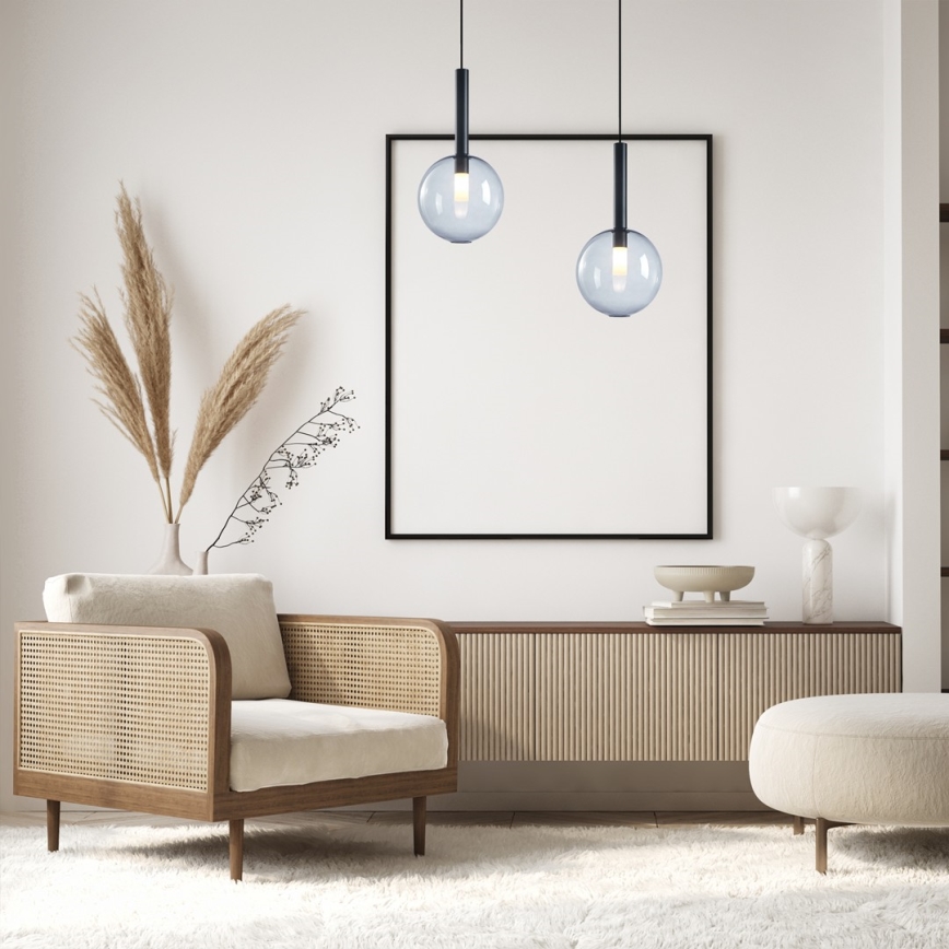 Chandelier on a string NIKO 1xG9/9W/230V d. 20 cm black