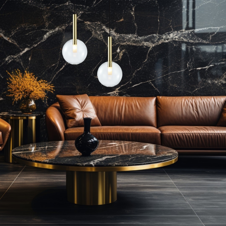 Chandelier on a string NIKO 1xG9/9W/230V d. 20 cm gold