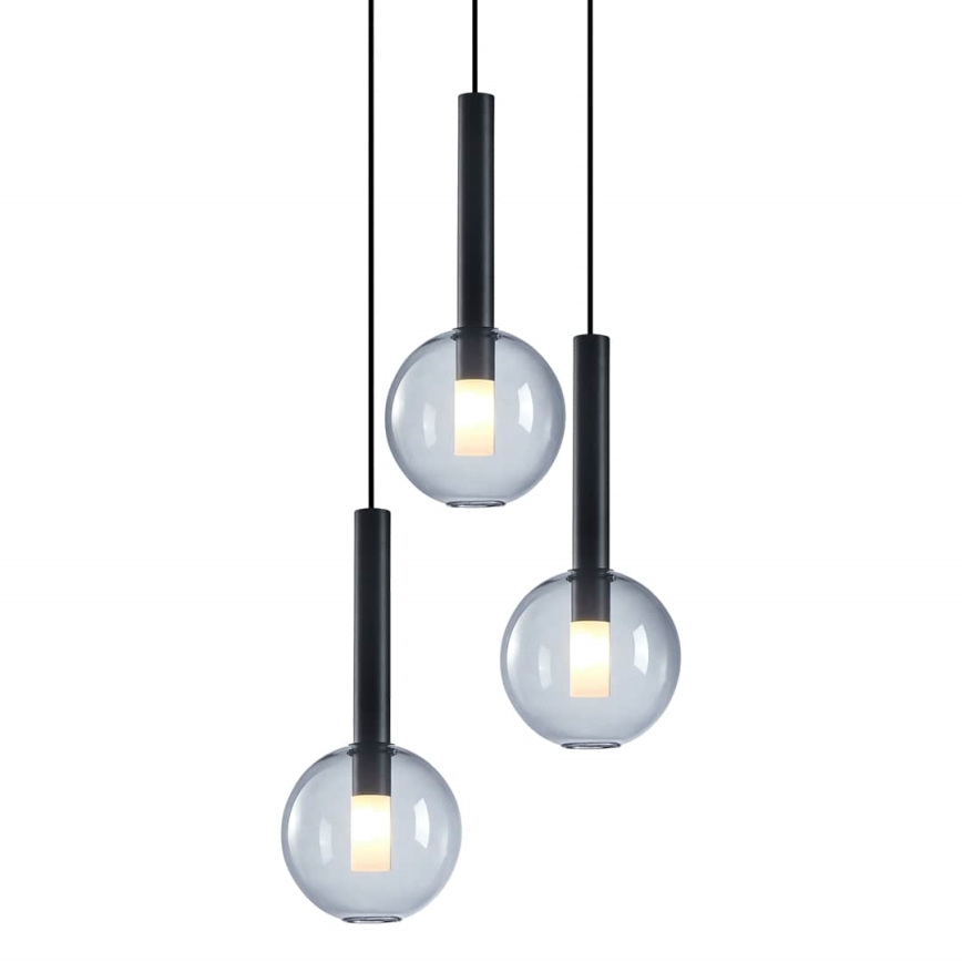 Chandelier on a string NIKO 3xG9/9W/230V black
