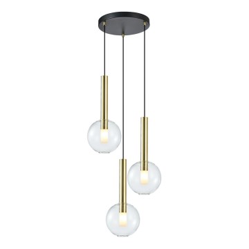 Chandelier on a string NIKO 3xG9/9W/230V gold