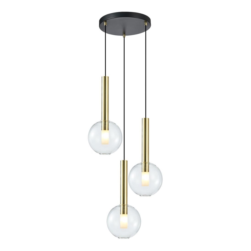 Chandelier on a string NIKO 3xG9/9W/230V gold