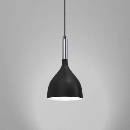 Chandelier on a string NOAK 1xE27/15W/230V black/shiny chrome