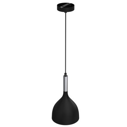Chandelier on a string NOAK 1xE27/15W/230V black/shiny chrome