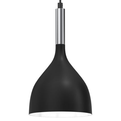 Chandelier on a string NOAK 1xE27/15W/230V black/shiny chrome