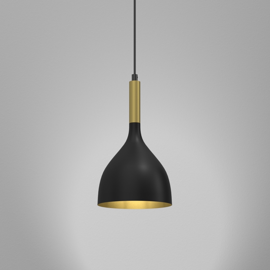 Chandelier on a string NOAK 1xE27/15W/230V black/gold