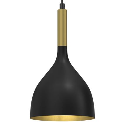 Chandelier on a string NOAK 1xE27/15W/230V black/gold