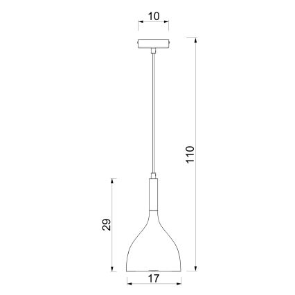 Chandelier on a string NOAK 1xE27/15W/230V brass/gold