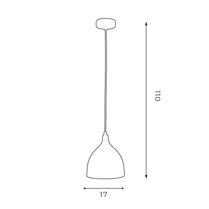 Chandelier on a string NOAK 1xE27/15W/230V grey