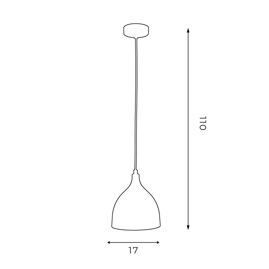 Chandelier on a string NOAK 1xE27/15W/230V grey