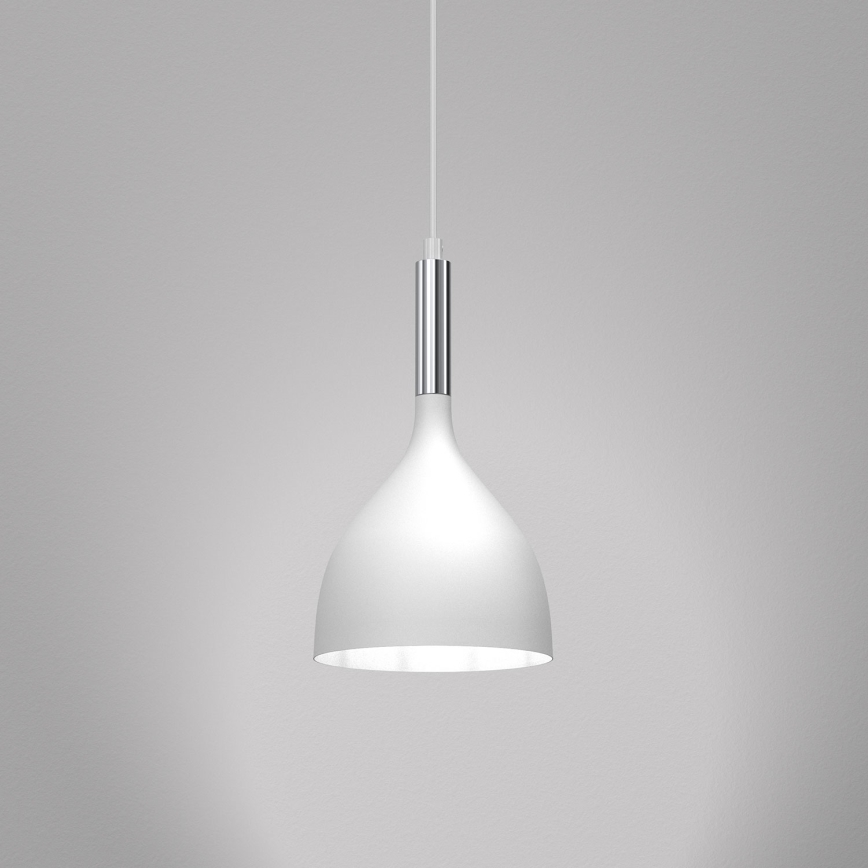 Chandelier on a string NOAK 1xE27/15W/230V white/shiny chrome