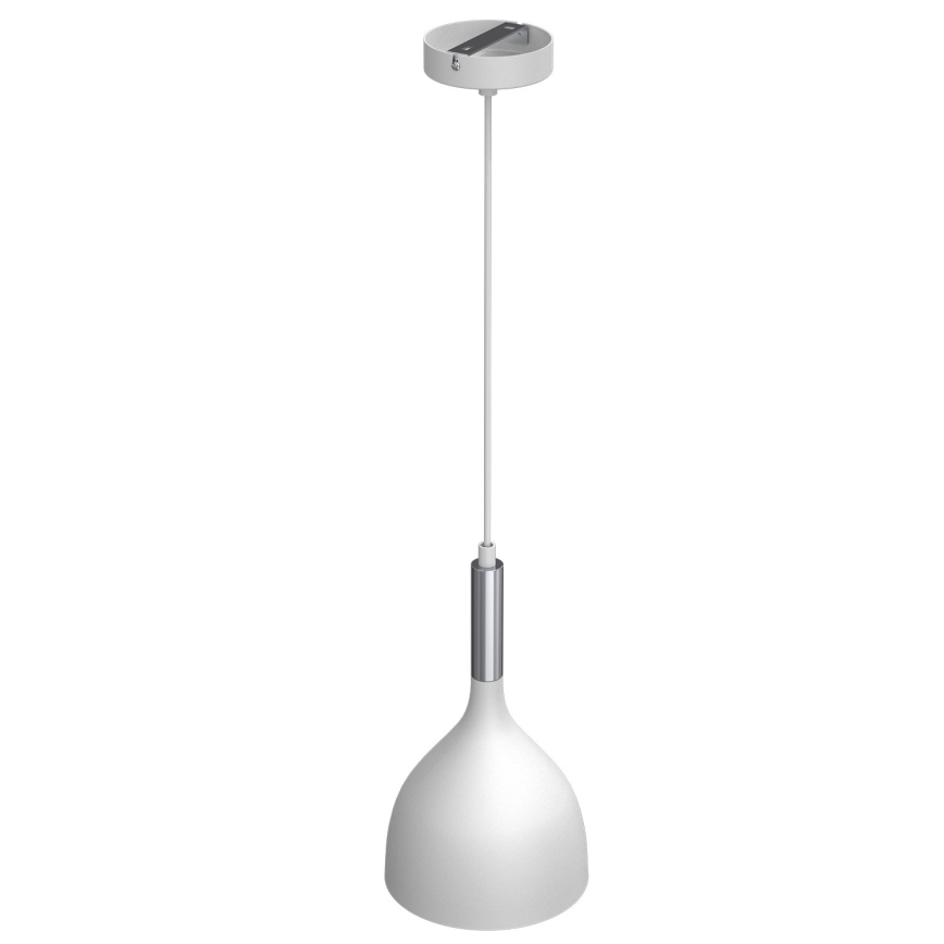 Chandelier on a string NOAK 1xE27/15W/230V white/shiny chrome