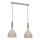 Chandelier on a string NOAK 2xE27/15W/230V beige/gold