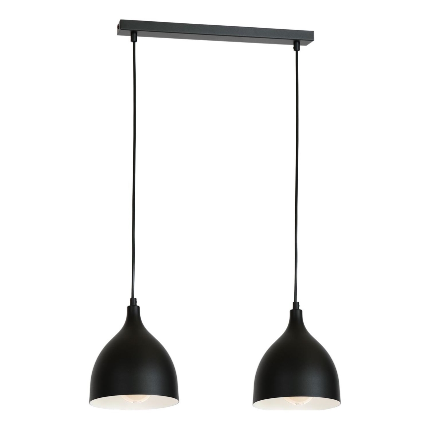 Chandelier on a string NOAK 2xE27/15W/230V black