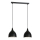 Chandelier on a string NOAK 2xE27/15W/230V black