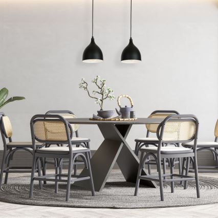 Chandelier on a string NOAK 2xE27/15W/230V black