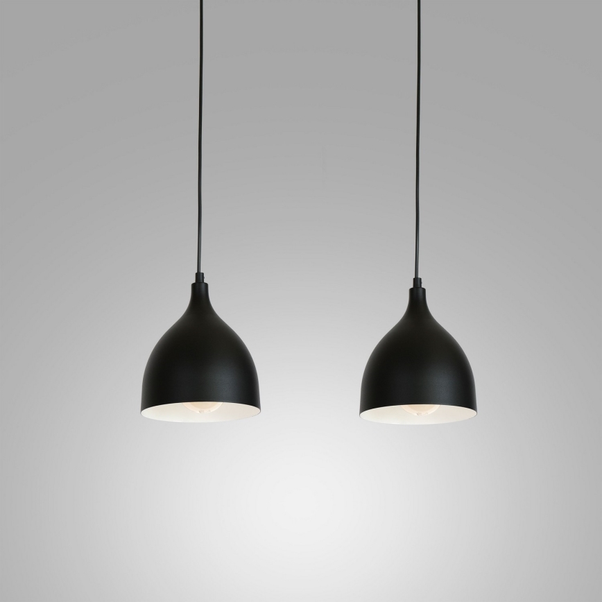 Chandelier on a string NOAK 2xE27/15W/230V black