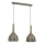 Chandelier on a string NOAK 2xE27/15W/230V brass/gold