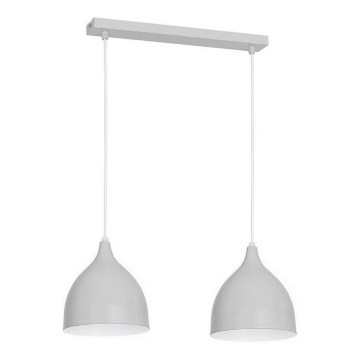Chandelier on a string NOAK 2xE27/15W/230V grey