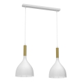 Chandelier on a string NOAK 2xE27/15W/230V white/gold