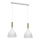 Chandelier on a string NOAK 2xE27/15W/230V white/gold