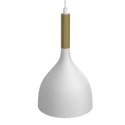 Chandelier on a string NOAK 2xE27/15W/230V white/gold