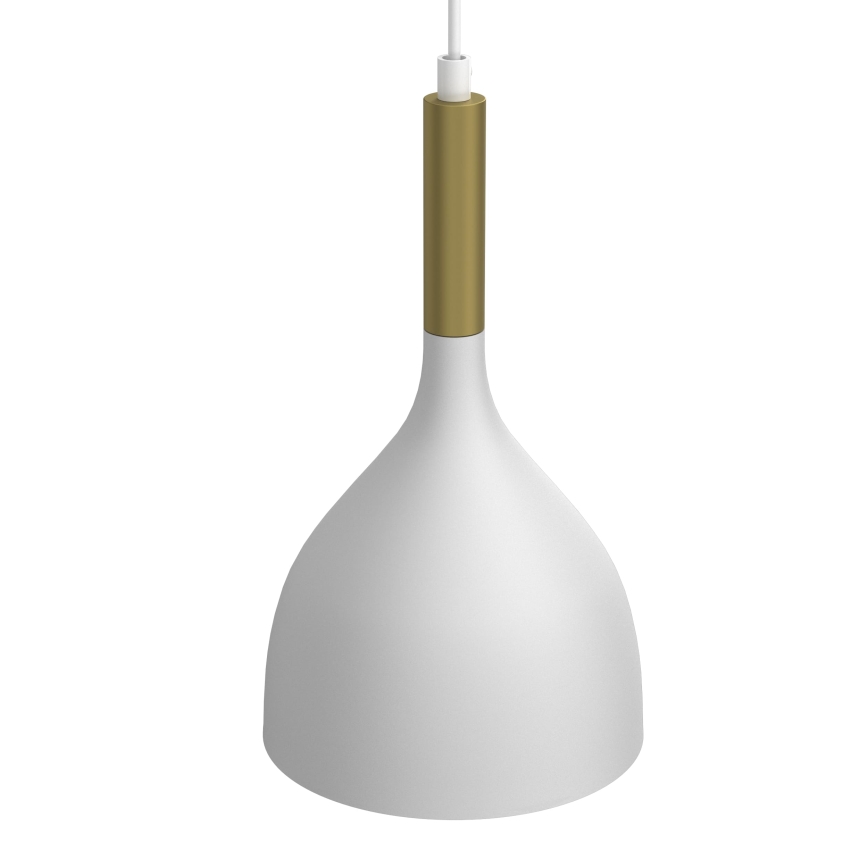 Chandelier on a string NOAK 2xE27/15W/230V white/gold