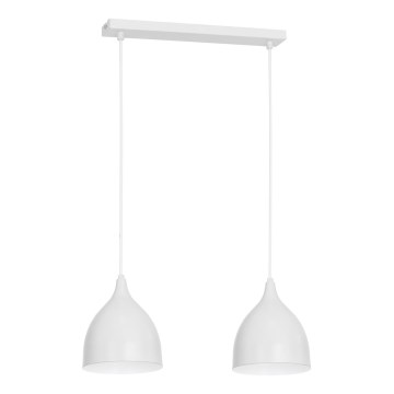 Chandelier on a string NOAK 2xE27/15W/230V white