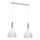 Chandelier on a string NOAK 2xE27/15W/230V white/shiny chrome