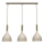 Chandelier on a string NOAK 3xE27/15W/230V beige/gold