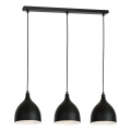 Chandelier on a string NOAK 3xE27/15W/230V black